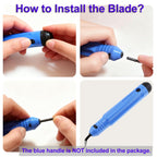 Deburring Blades Set 45 Degree Burr Remover Hand Tool for Hole Within 1.5mm