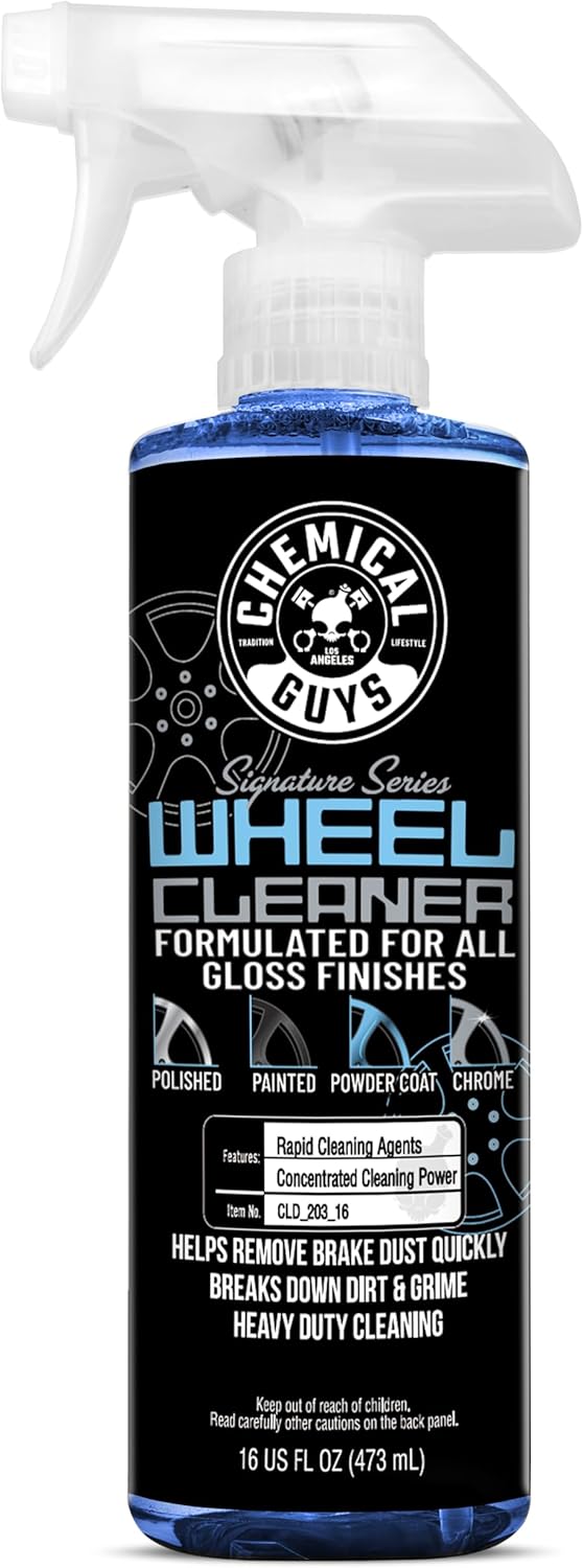 Signature Series Wheel Cleaner Spray for All Finishes, 16 oz | Fast-acting foaming spray clings to wheels to lift