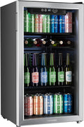 Beverage Refrigerator and Cooler, 120 Cans Capacity, 3.2 Cu Ft
