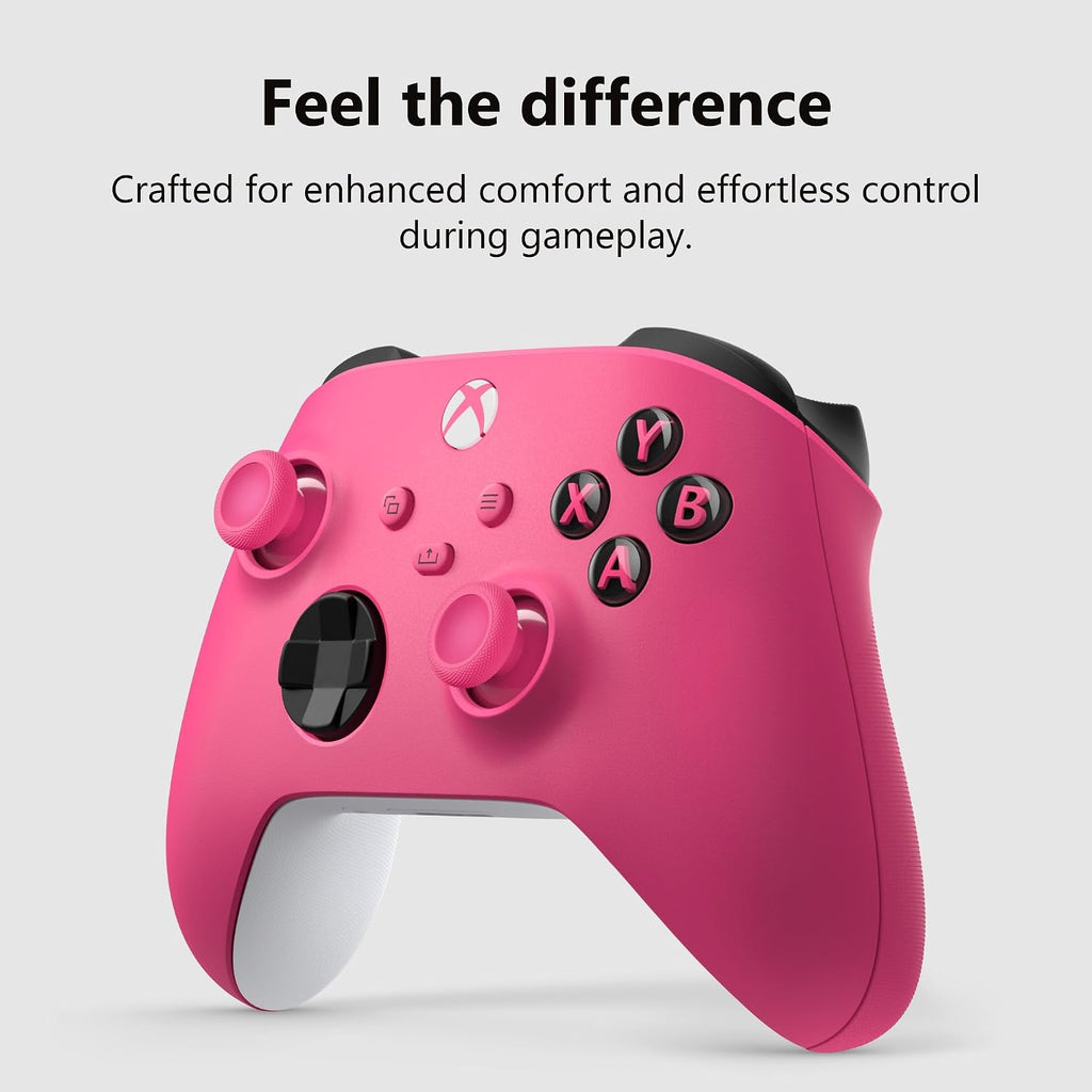 Xbox Wireless Gaming Controller | Deep Pink | Console, PC, & Cloud Devices | Textured Grip | Wireless, Bluetooth