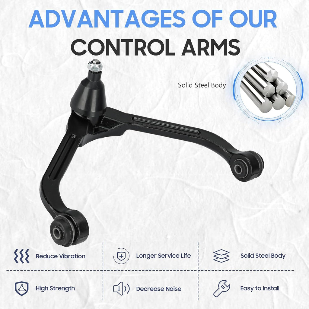 Front Upper Control Arm w/Ball Joint Assembly Suspension Kits Replacement for 2002-2007 Jeep Liberty