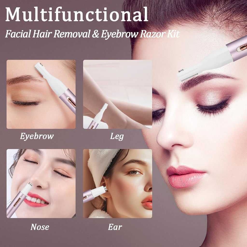 2026 Rechargeable Nose and Ear Hair Trimmer for Women Men – Painless Facial and Eyebrow Hair Remover, Dual-Edge