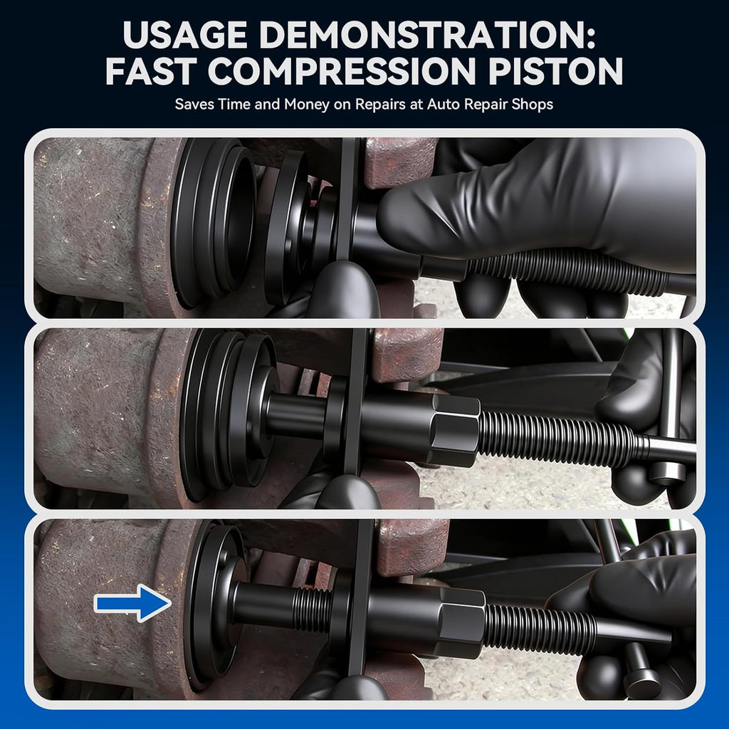 22pc Brake Caliper Compression Tool Set, Heavy Duty Brake Piston Compressor Tool and Wind Back Tool Kit for Brake Pad