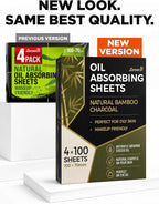 Oil Blotting Sheets for Face – 4pk/400 - Makeup Friendly – High Absorbency