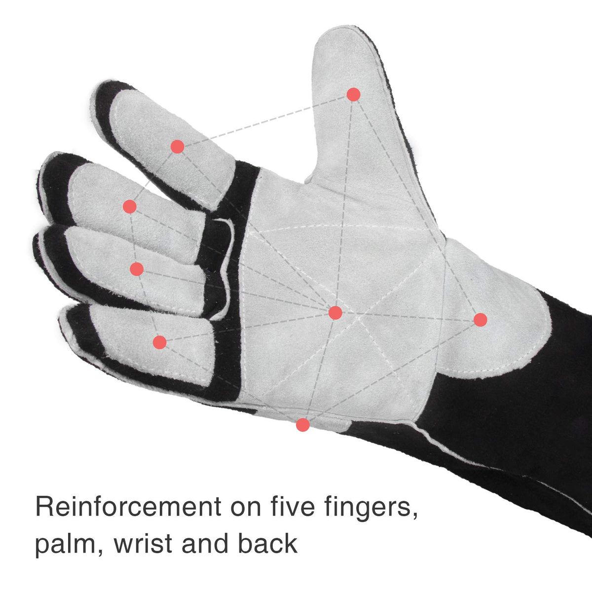 16 Inches 932℉ Leather Forge MIG Welding Gloves