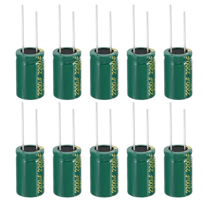 PATIKIL 10pcs 50V 2200uF Electrolytic Capacitors 16x25mm Aluminum