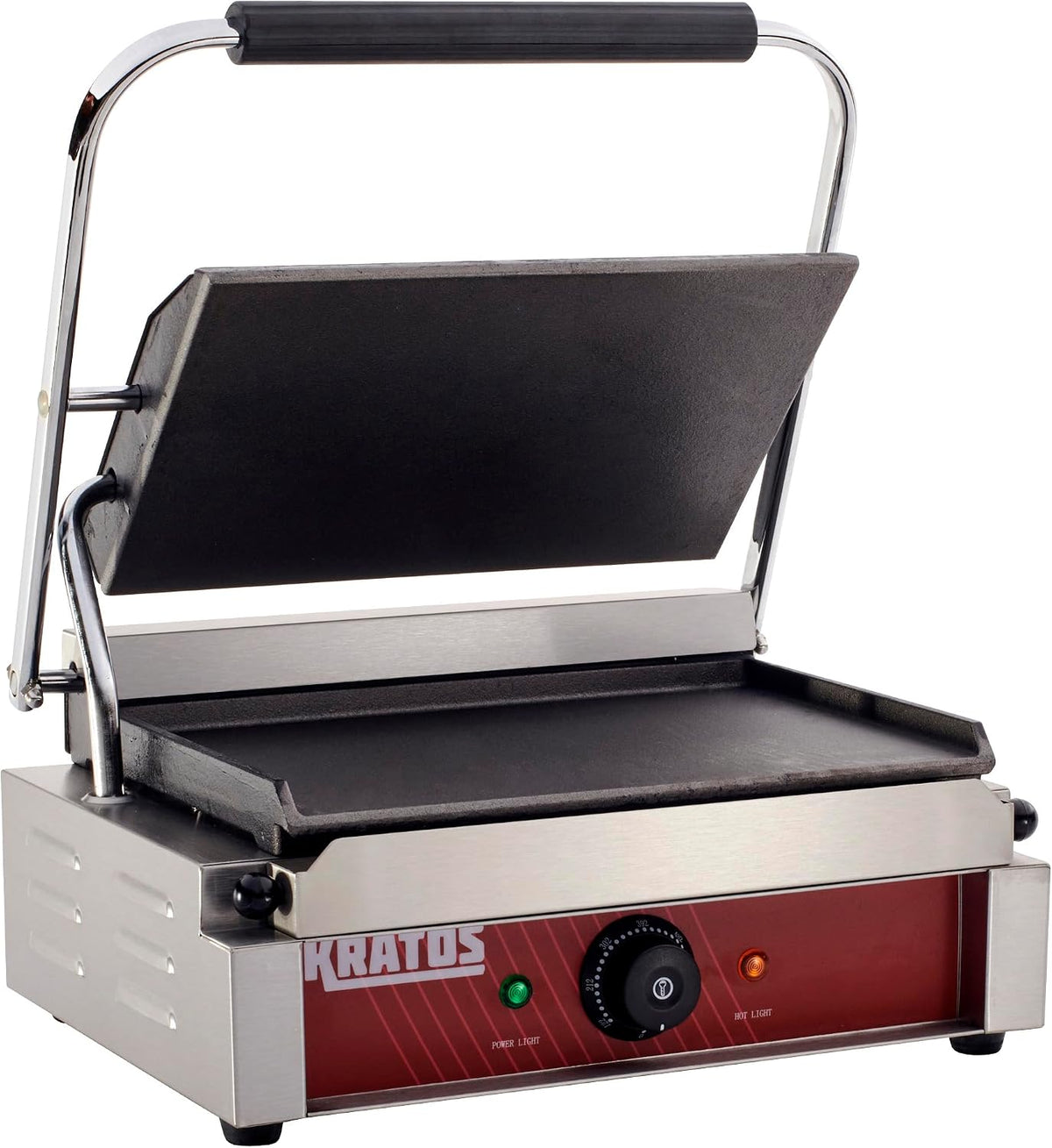 Commercial Electric Panini Sandwich Grill with Smooth Plates