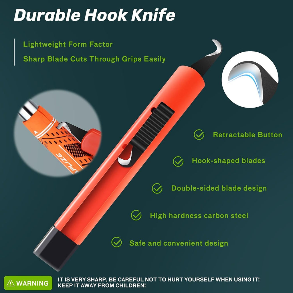 Golf Grip Repair Kit – Includes 5oz Golf Grip Solvent, 15 Golf Grip Tape,Retractable Hook Blade and Rubber Vise Clamp