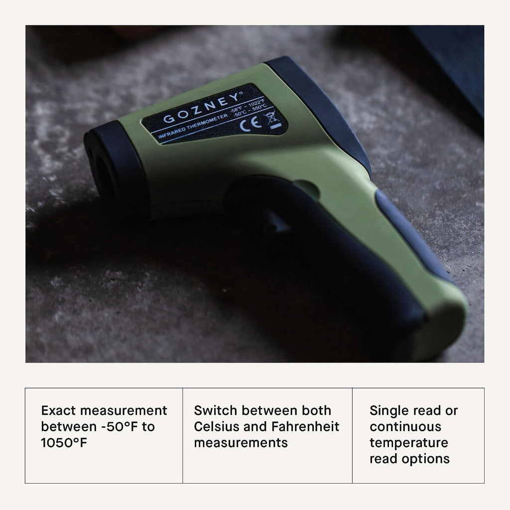 Infrared Thermometer, Built-in Laser Thermometer with LED Screen