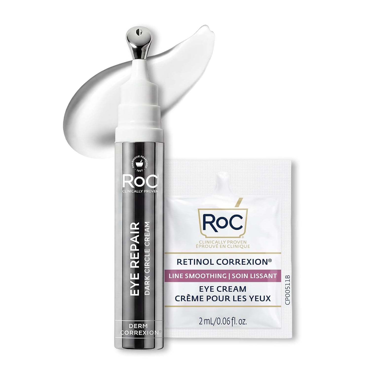 Derm Correxion Retinol Eye Repair Dark Circle Cream Treatment with Niacinamide, Resveratrol, Proxygen for Puffy Eyes