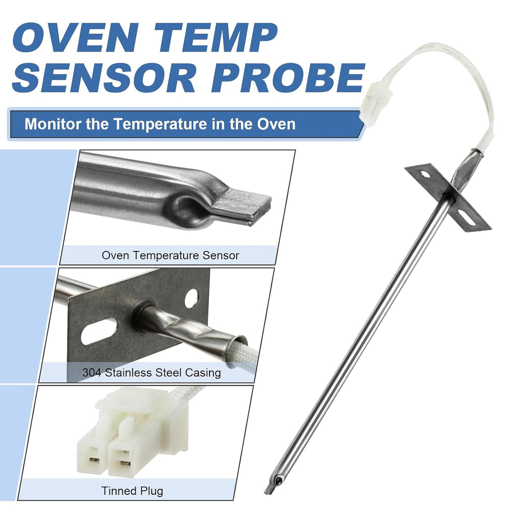2 Pack WPW10181986 Oven Range Temperature Sensor Replacement