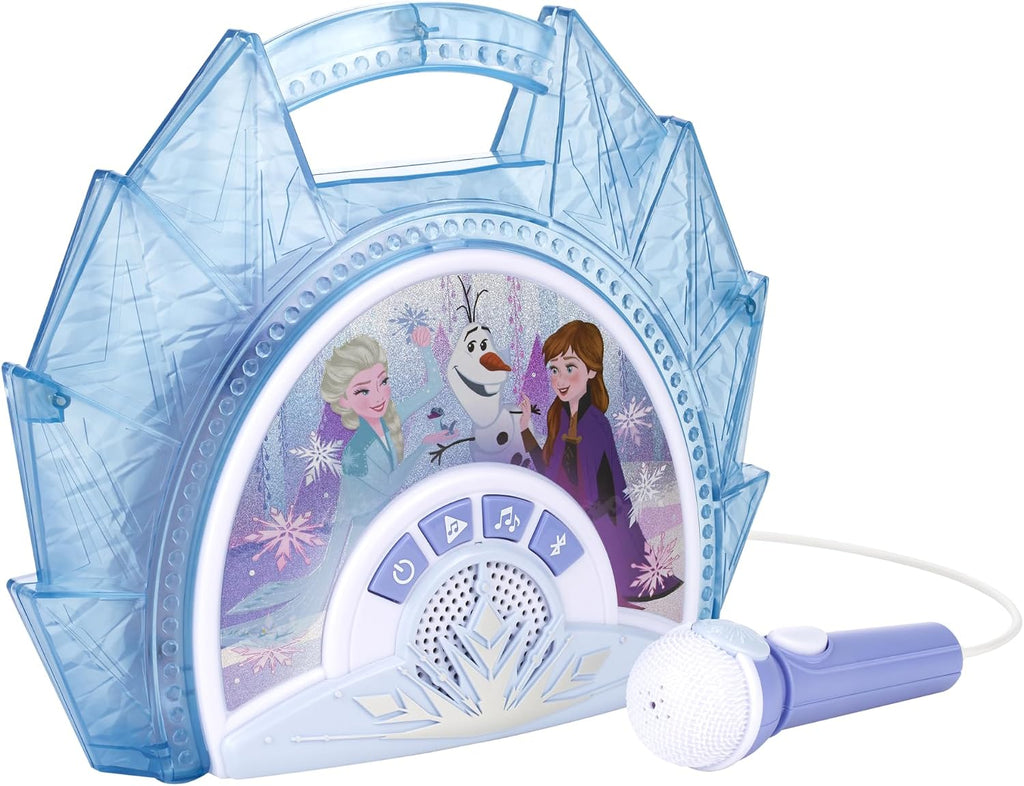 Disney Frozen Karaoke Microphone with Bluetooth Speaker for Fans of Disney Toys, Kids Karaoke Machine with Built in