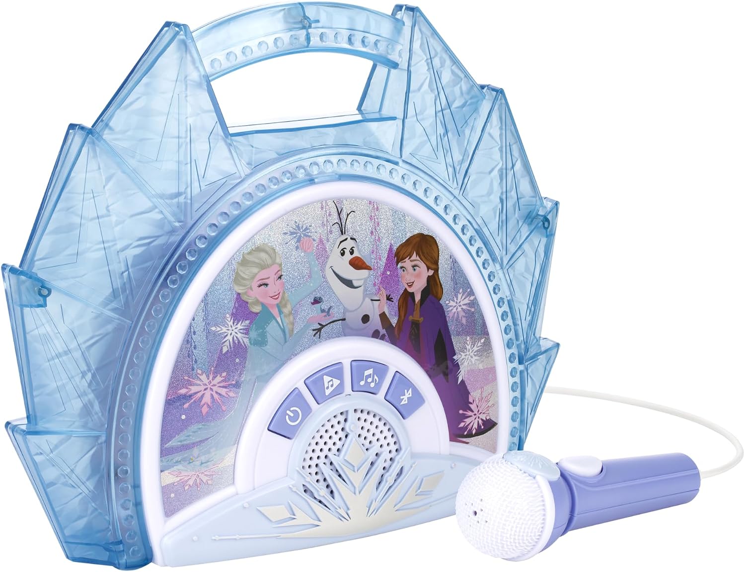 Disney Frozen Karaoke Microphone with Bluetooth Speaker for Fans of Disney Toys, Kids Karaoke Machine with Built in