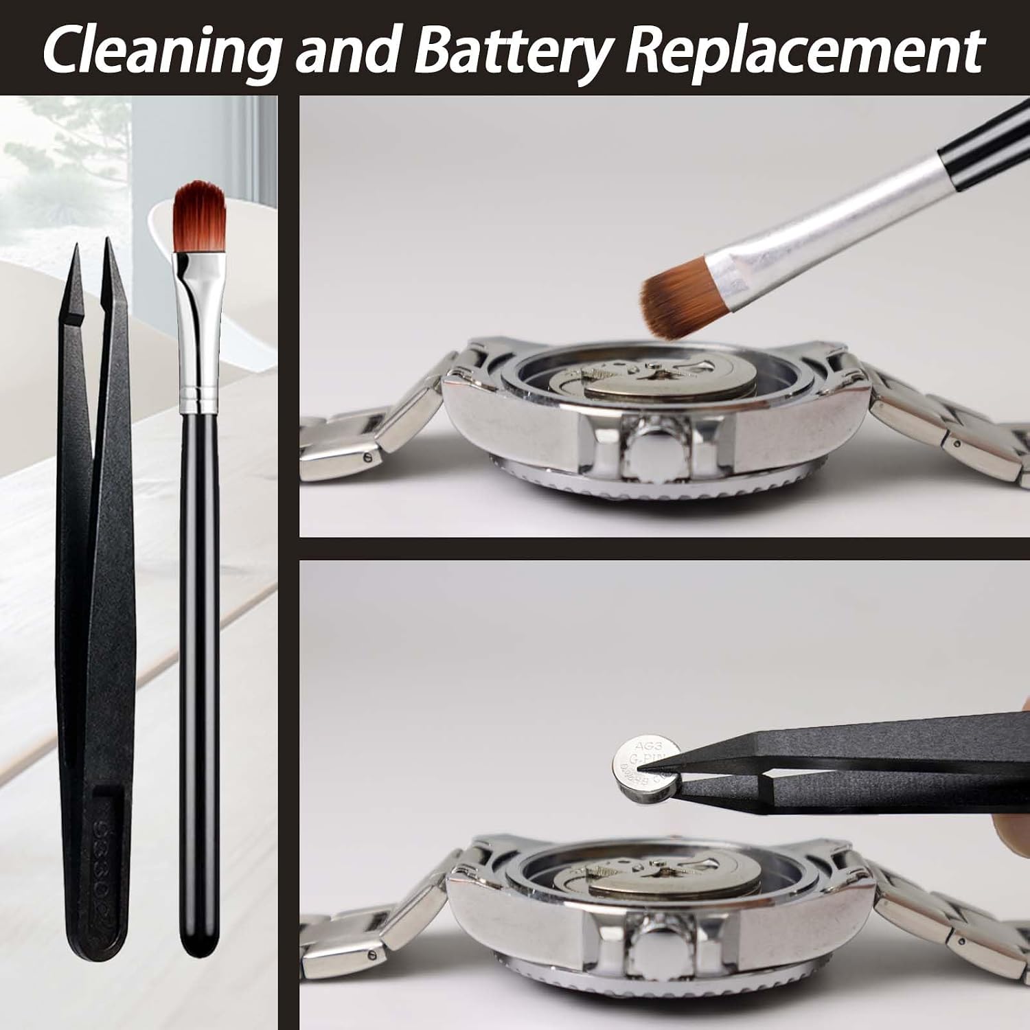 Watch Repair Kit, GLDCAPA Watch Press Tool Set, Watch Battery Replacement Tool Kit, Watch Link Removal Kit, Watch