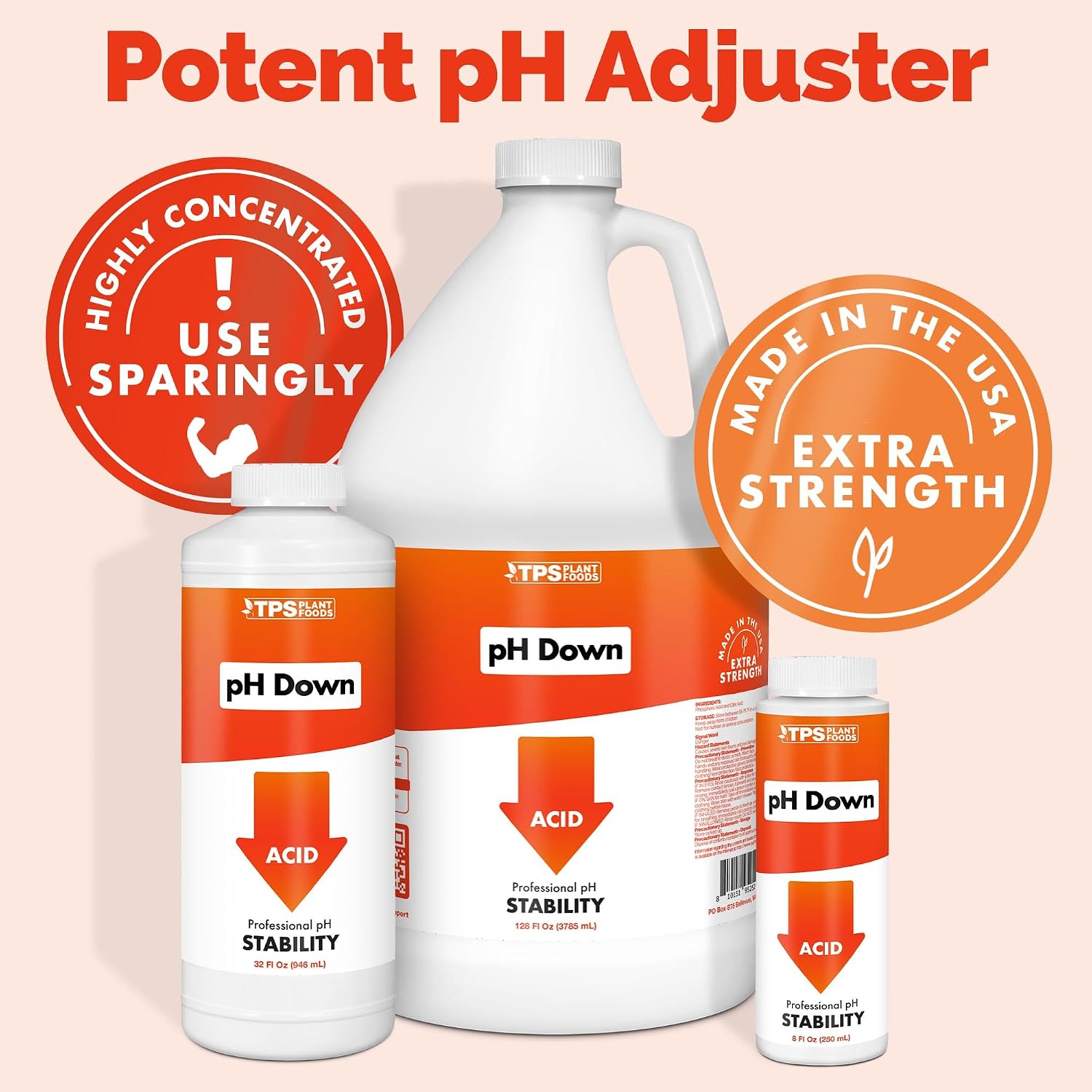 Ultra Strength pH Down, Professional Acid pH Adjuster, 8 oz | Unlocks Nutrient Uptake