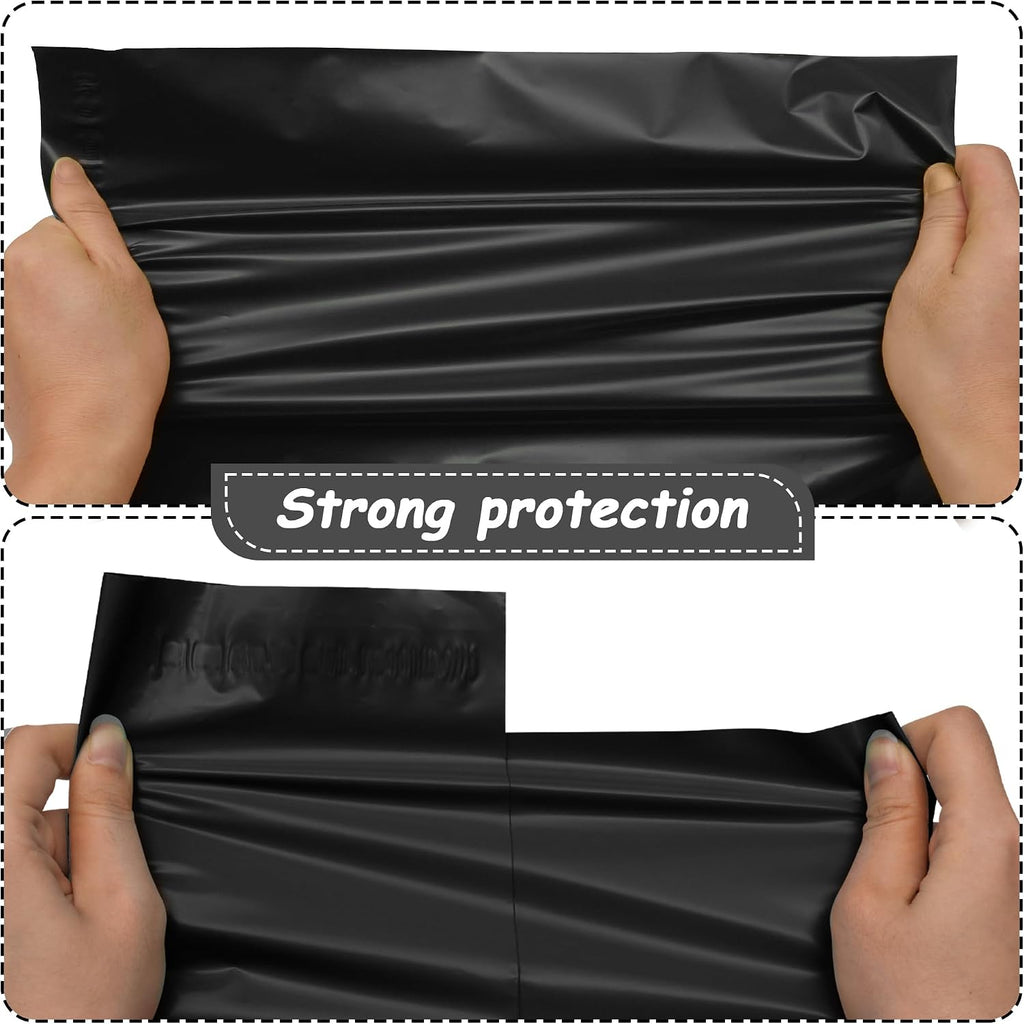 Poly Mailer 9x12 Inch 100Pcs, Shipping Bags for Clothing, Black