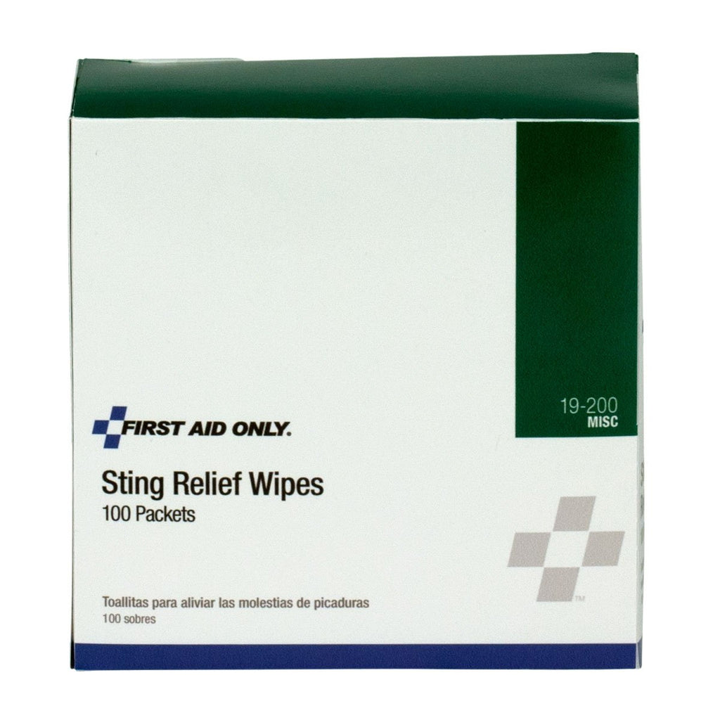 19-200 Sting Relief Wipes, 100 Count