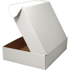 13x10x3 Shipping Boxes (20pcs) White Mailer Corrugated Cardboard Box