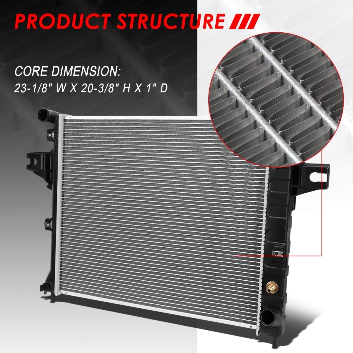 Auto Dynasty 2336 Radiator for 2001-2004 Jeep Grand Cherokee 4.7L AT