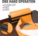 18" Paper Dispenser with Cutter + Orange Kraft Paper Roll