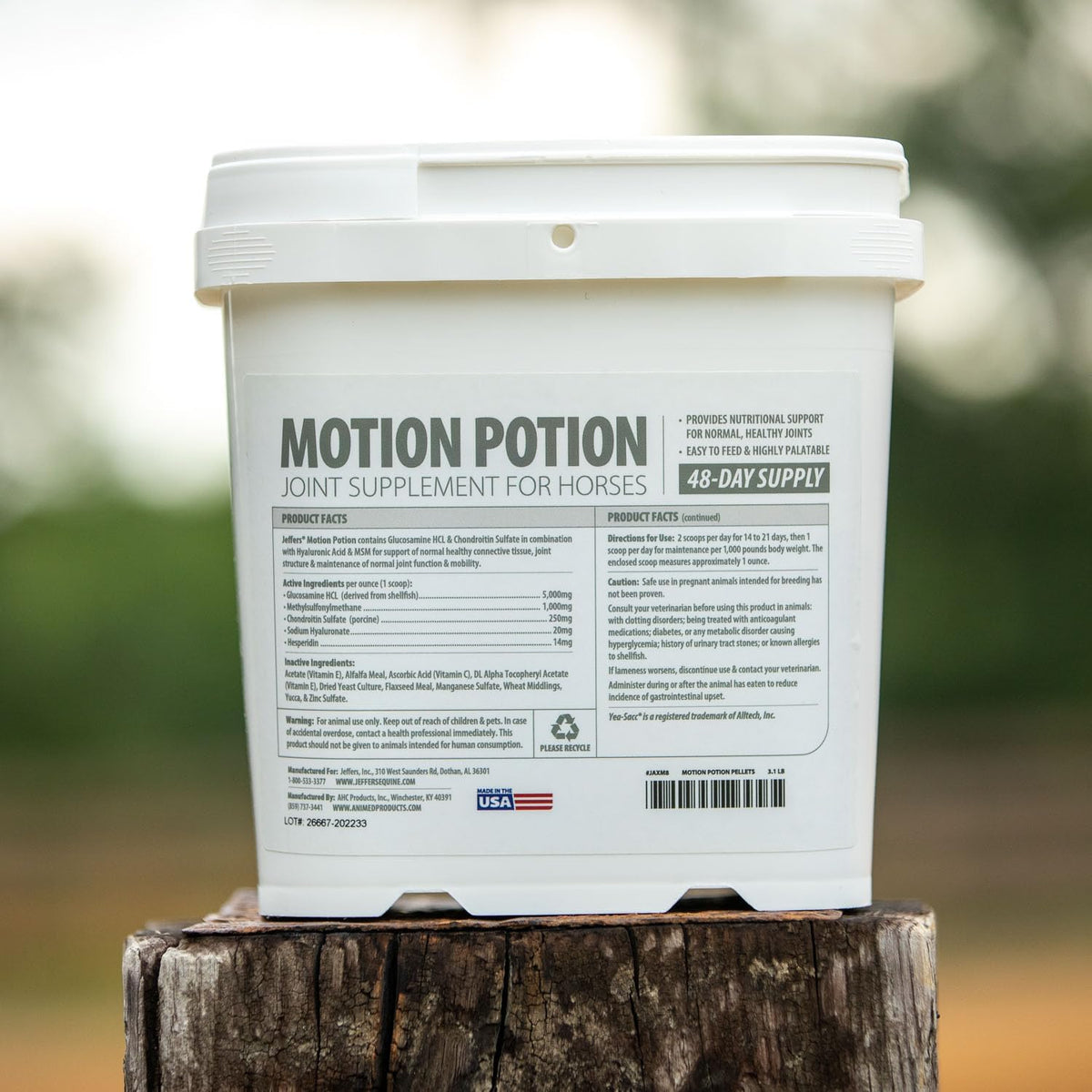 Motion Potion Horse Joint Supplement Pellets – Glucosamine HCL, MSM, Chondroitin, Hyaluronic Acid, Vitamin C & E