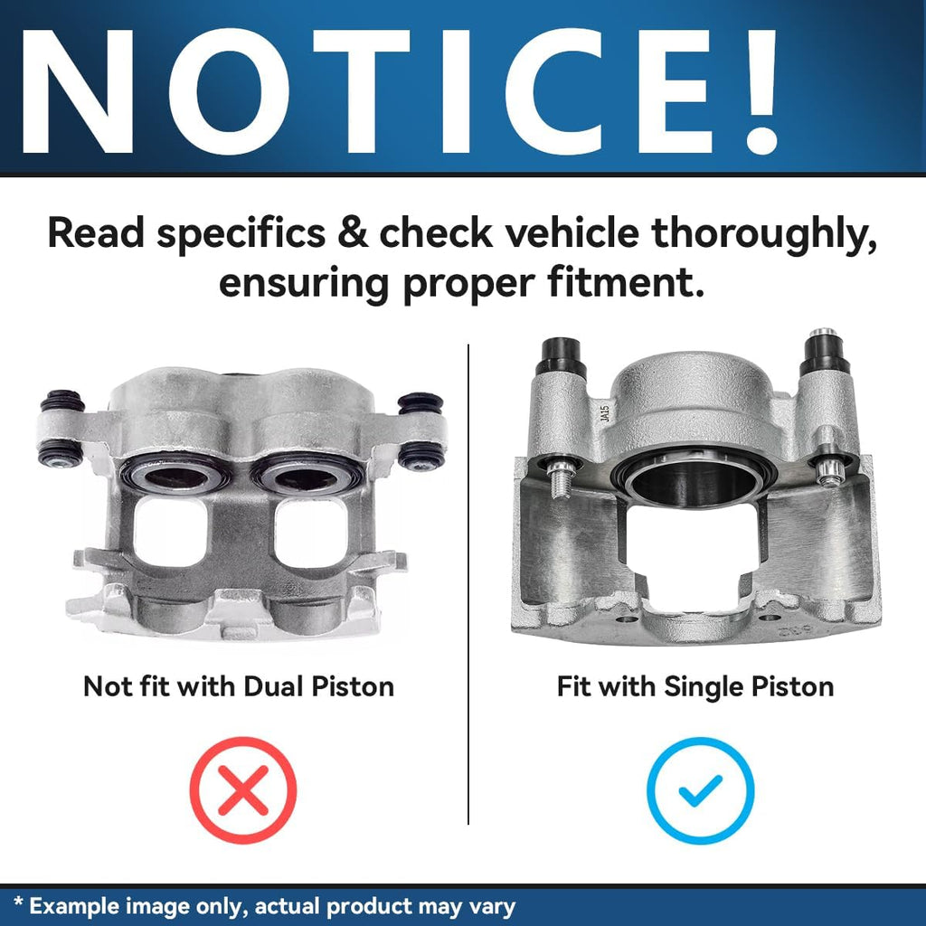 Front Brake Kit for Chrysler Town & Country Dodge Journey | Grand Caravan Ram C/V Routan [w/Single Piston Front