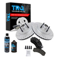 TRQ Front Performance Brake Pad & Rotor Kit with Chemical Kit Ceramic
