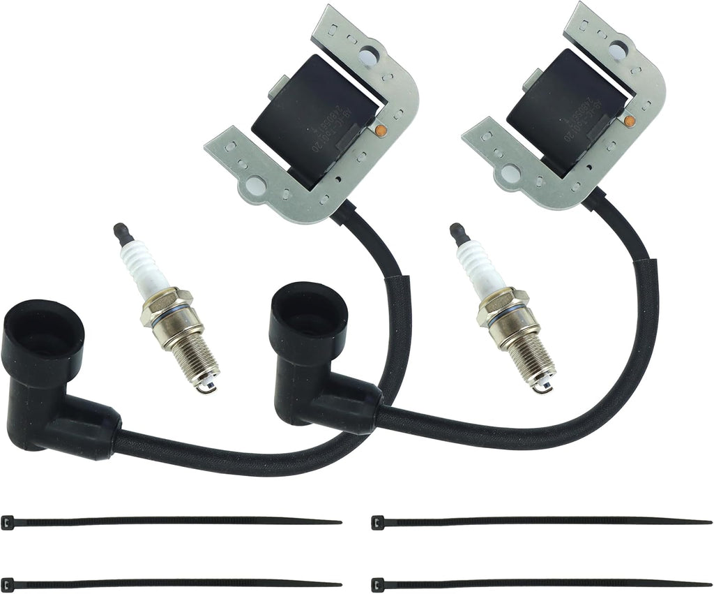 2 Pack of 139-0720 136-7883 Ignition Coil Module Compatible with Toro TimeCutter Exmark Series Riding Lawn Mowers with Spark plug Replace # 127-9216