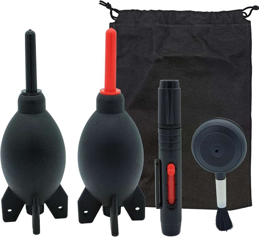 Lens Cleaning Kit Contains Rubber Rocket Air Blower Duster & Cleaning Pen | Equipped with air blowers and