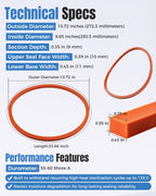 Door Seal Gasket Fit for Tuttnauer 2540 EZ10 Replace 02610023