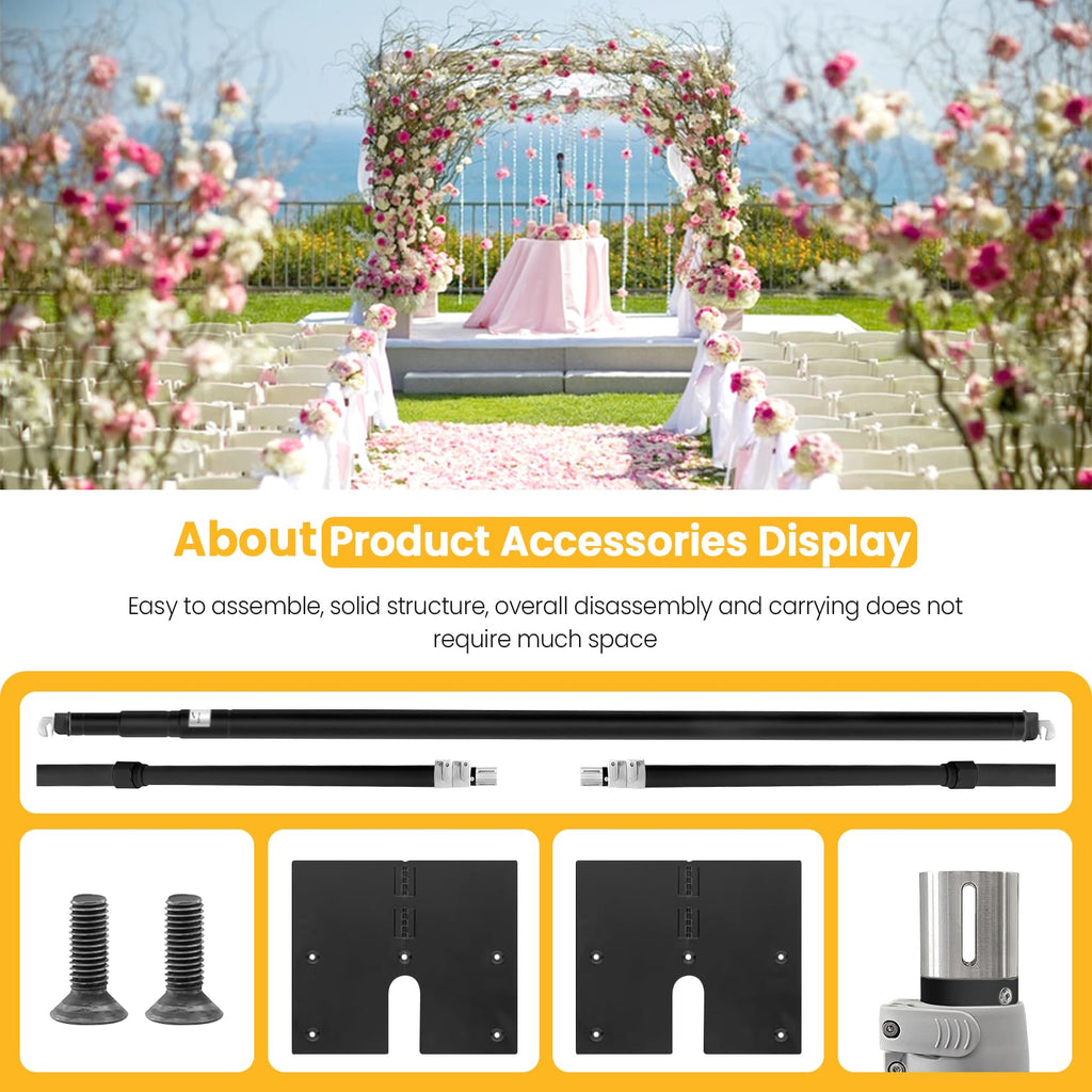 10ft x 10ft Adjustable Pipe and Drape Backdrop Stand Kit(Black)