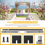 10ft x 10ft Adjustable Pipe and Drape Backdrop Stand Kit(Black)