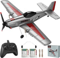 RC Plane for Kids & Beginners - P51 Foam Glider, 2.4GHz 3-Channel Remote Control Airplane Toy with 6-Axis Gyro, Easy