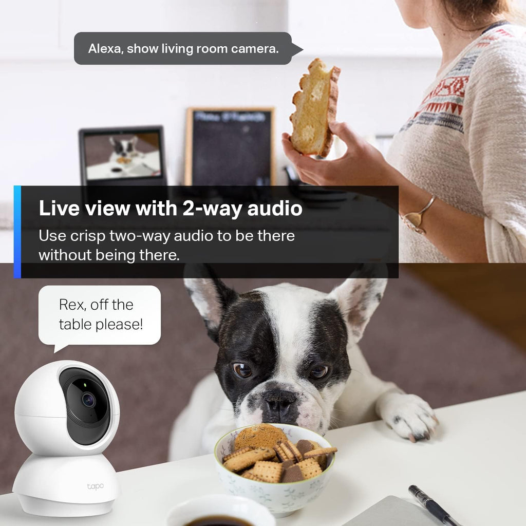 TP-Link 2K Pan Tilt Security Camera for Baby Monitor, Dog Camera w/Motion Detection, 2-Way Audio Siren, Night Vision