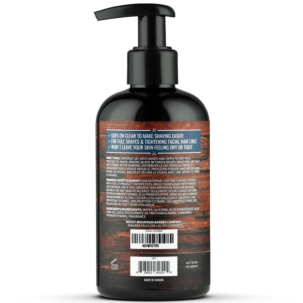 Clear Shave Gel for Men, 8 oz