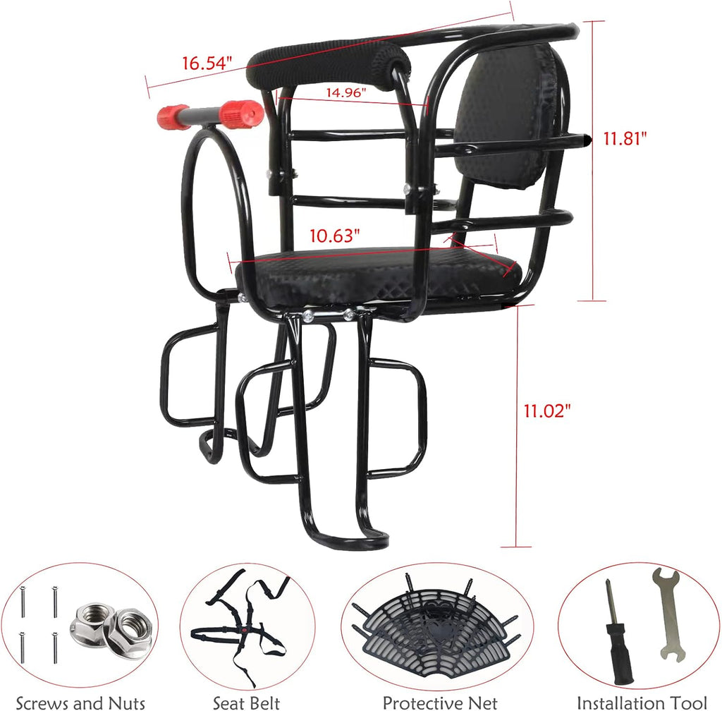 Rear Kid's Bike Seat,Back Mount Child Bike Seat Attachment for Adult Bike,Outdoor Bike Seat for Children,Toddlers,and