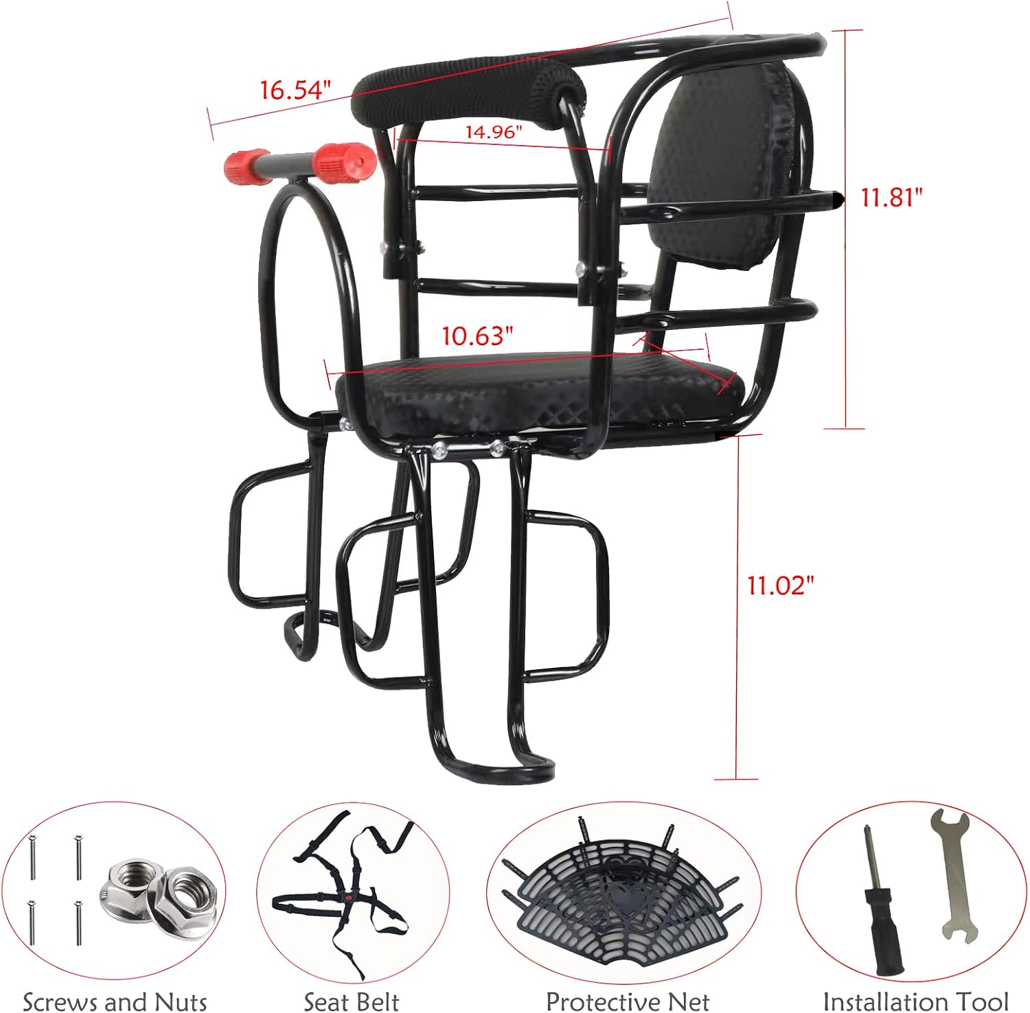 Rear Kid's Bike Seat,Back Mount Child Bike Seat Attachment for Adult Bike,Outdoor Bike Seat for Children,Toddlers,and