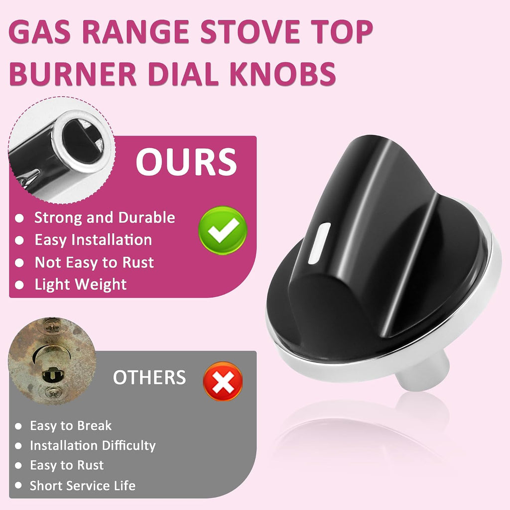 650847 Knob Cooktop Stove Replacements Compatible for Bosch 5 Packs