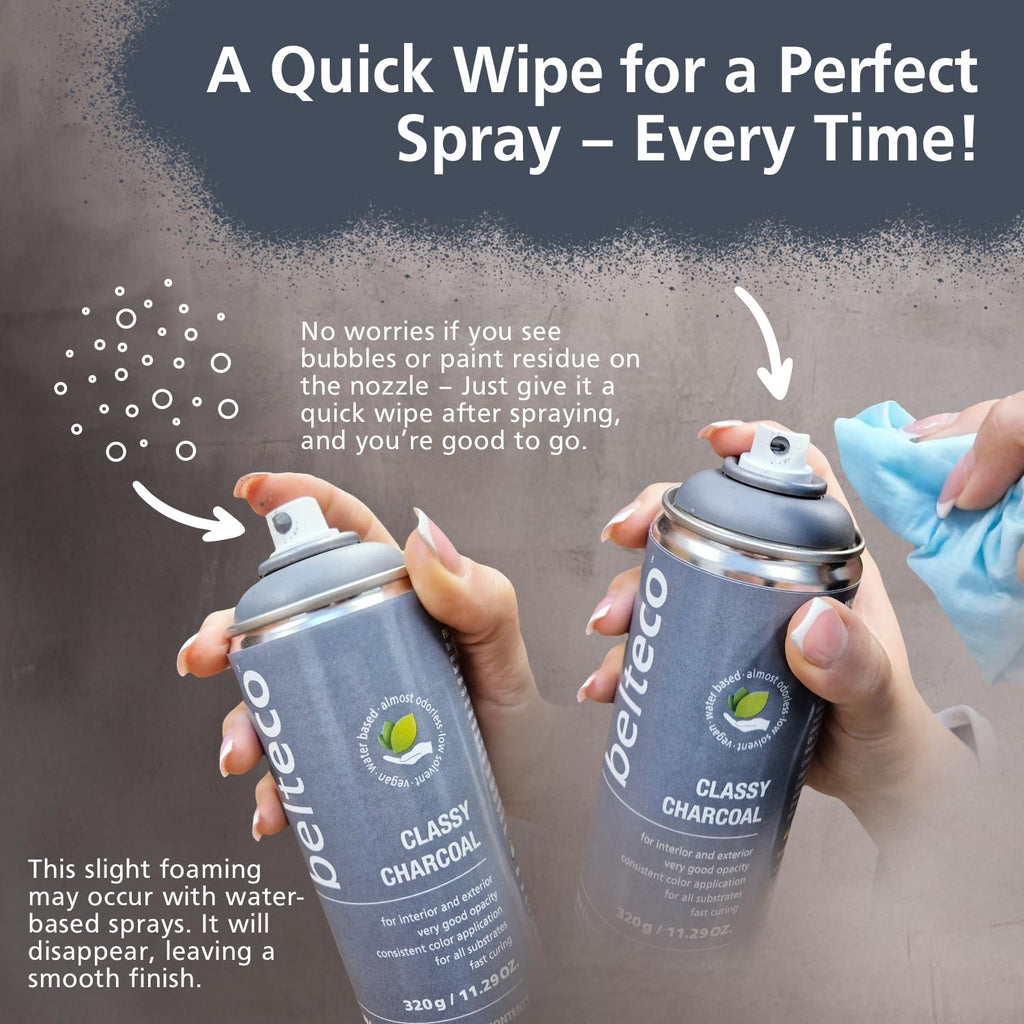 Classy Charcoal Spray Paint | Water-based Light Black Spray Paint