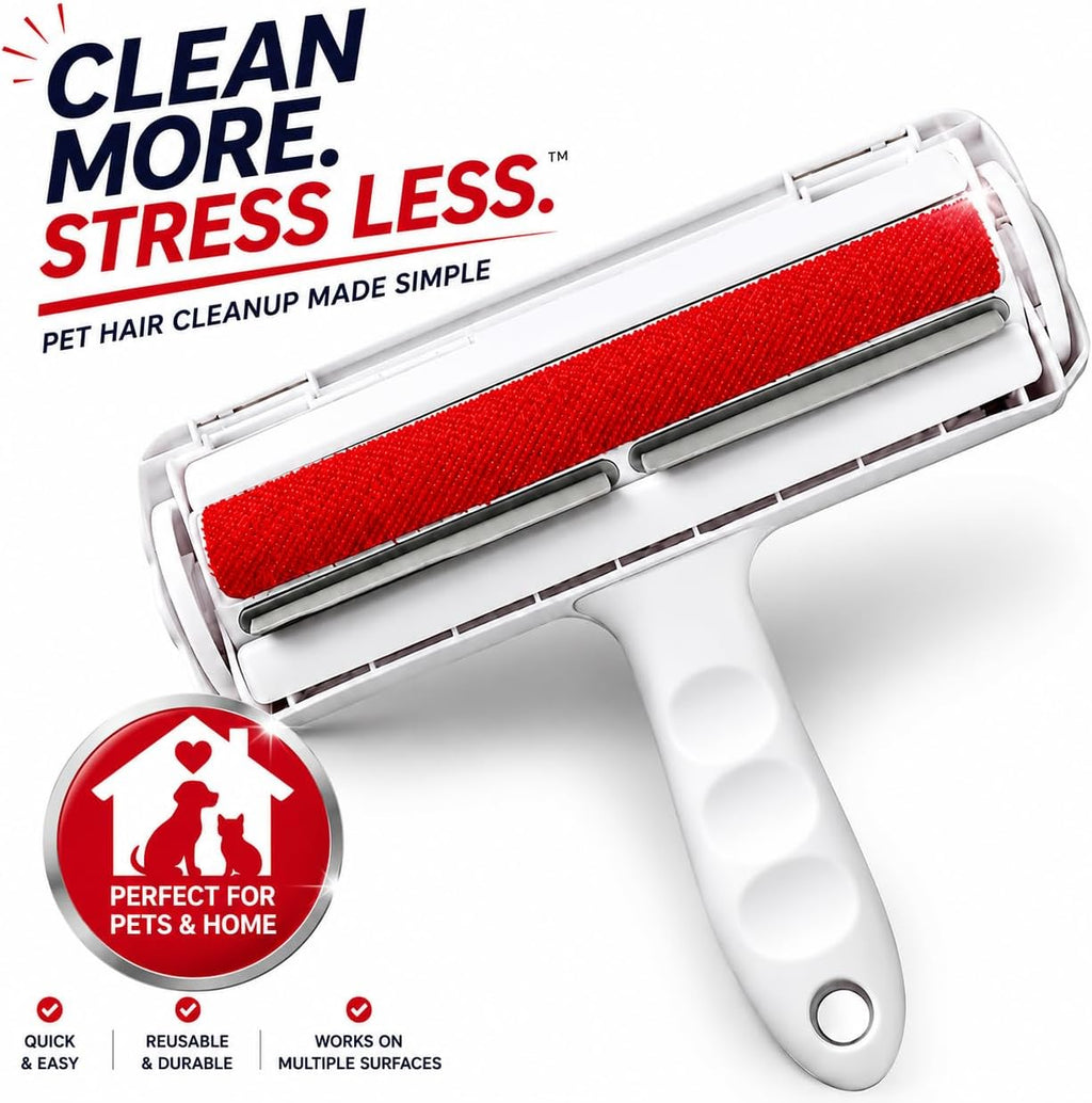 Pet Hair Remover Roller for Dogs and Cats, Reusable Self-Cleaning Lint Roller for Furniture, Couch, Carpet, Bedding