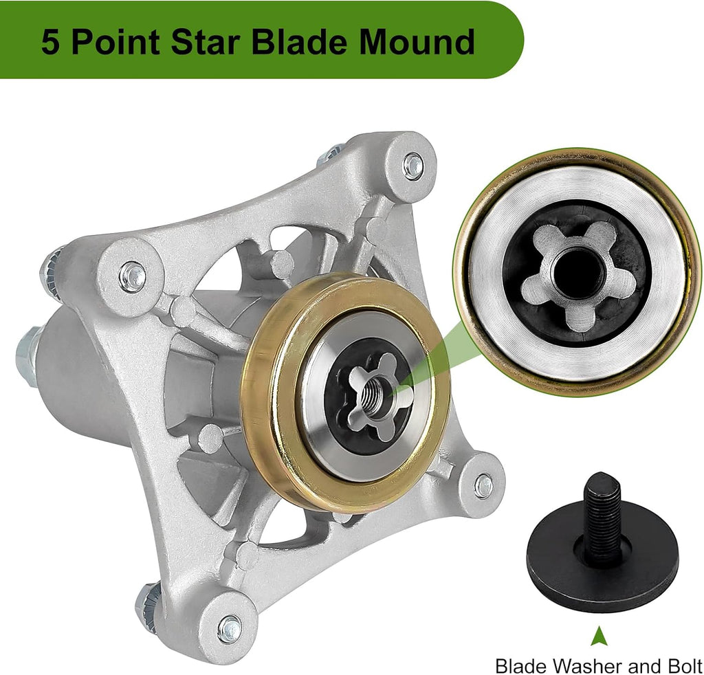 187292 Spindle Assembly with 195945 Pulley, Fit for Hu sqvarna/Craftsman 42" 46" 48" 54" Mower Deck, Mandrel Spindle