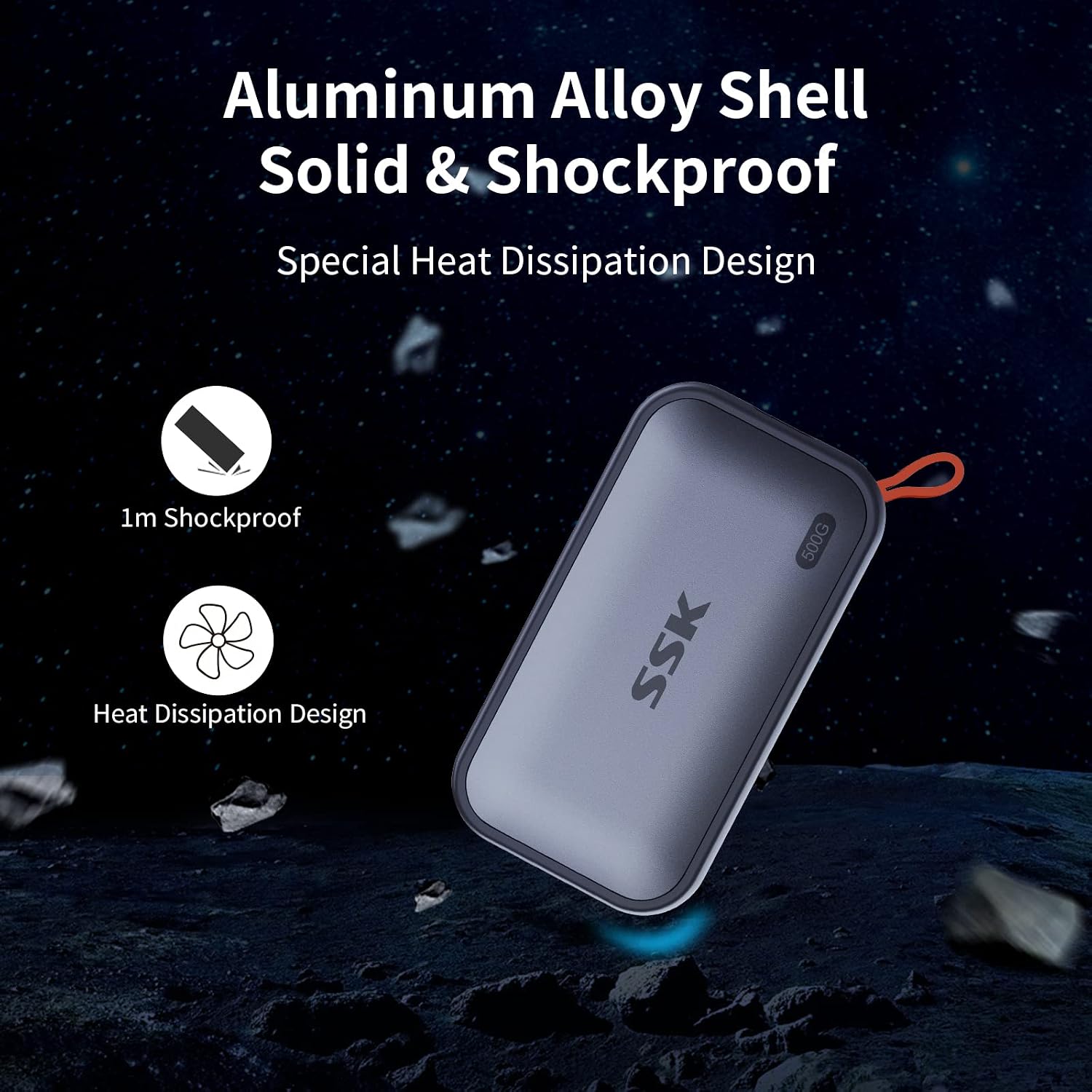 Portable SSD 500GB External Solid State Drives, up to 1050MB/s USB C SSD External Hard Drive USB 3.2 Gen2 for iPhone