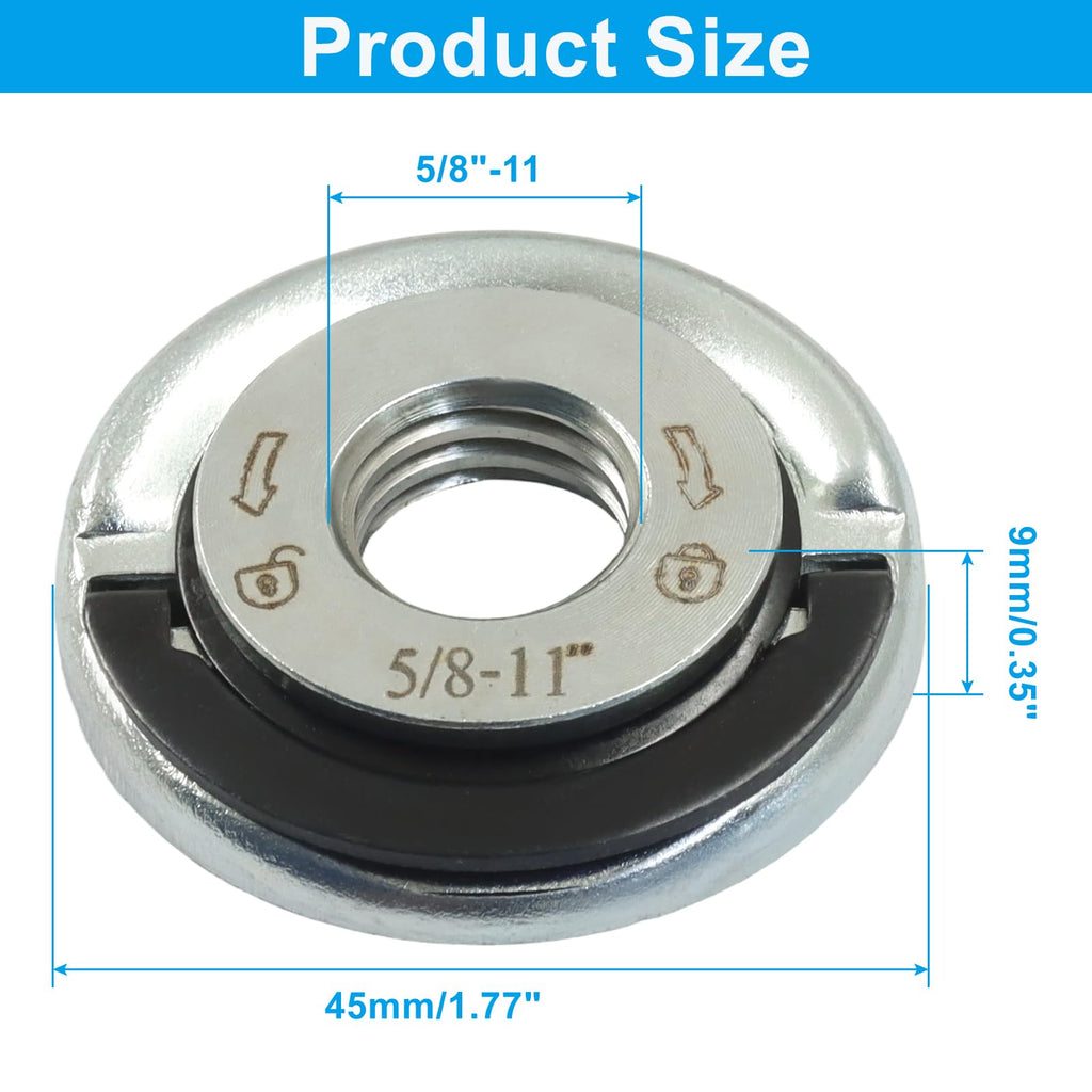 Dijedev Angle Grinder Nut, 2Pcs, Silver