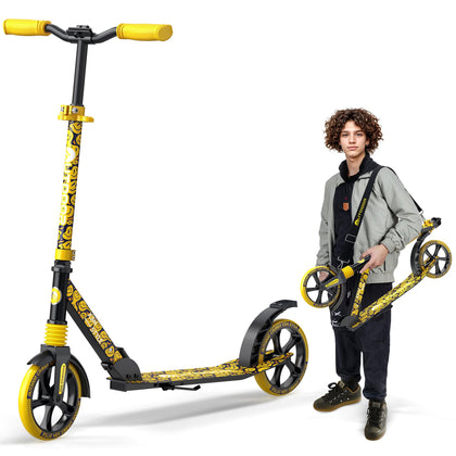 Outdoor Cruiser Kick Scooter for Ages 6+, for Kids, Teens, and Adults, Max Load 250 LBS, Foldable, 8-inch Big Wheels