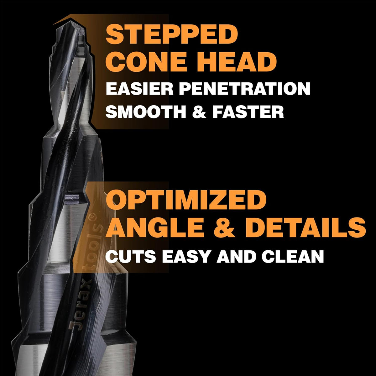 1/4"-3/4" M2 Step Drill Bit Unibit for Hole Drilling 5 Sizes