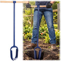 Post Hole Digger Tool 6"x 46" Hand Auger T Handle Heavy Duty Adjustable Lawn Auger Post Hole Digger Sharp Blades