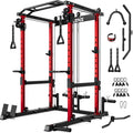 C12 Power Rack, 2000LBS Squat Rack with Cable Crossover System, Workout Cage with More Training Attachments for Home Gym