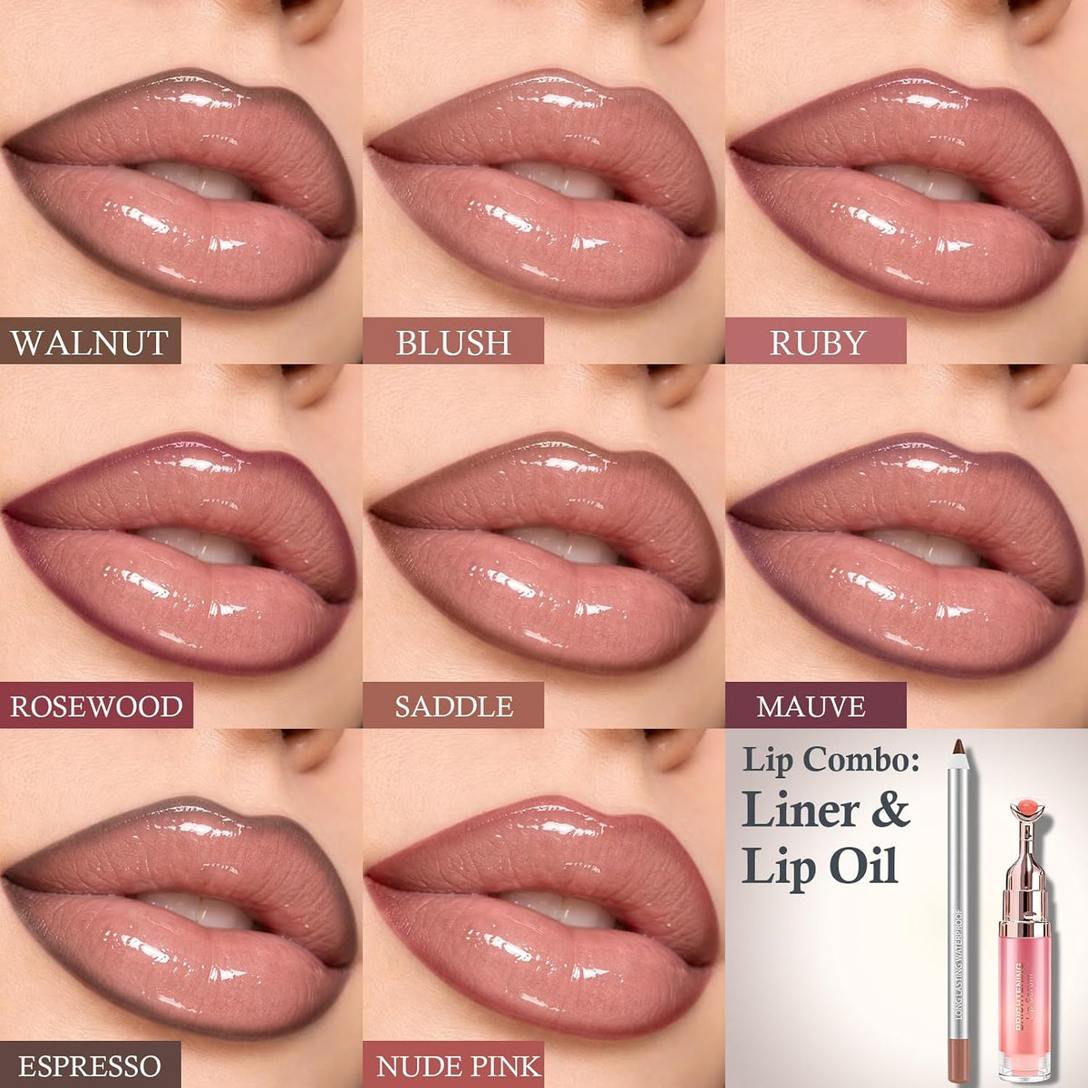 Nude Lip Liner Pencil, Creamy Definition Lip Contour, Sharpenable,SADDLE