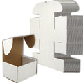 7x5x4 Shipping Boxes Set of 50, White Mailer Corrugated Cardboard Box