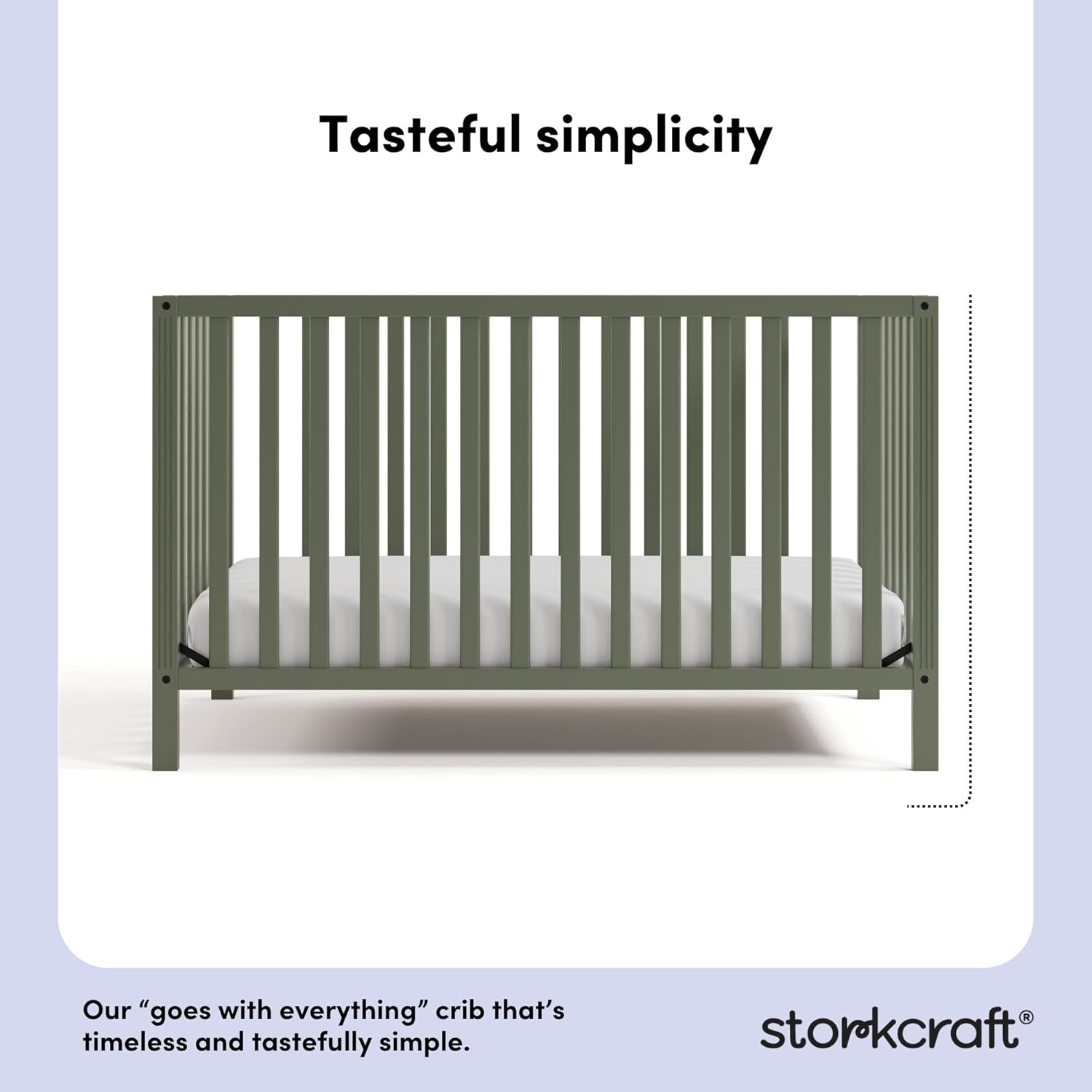 Morningside 5-in-1 Convertible Crib – GREENGUARD Gold Certified, Fits Standard Crib Mattress, Converts to Toddler